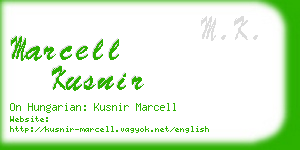marcell kusnir business card